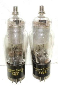 Ein Paar gebrauchte Exc WE348A Röhren (kleiner Locher) für Ihre Western Electric 124C Ampere - Bild 1 von 10