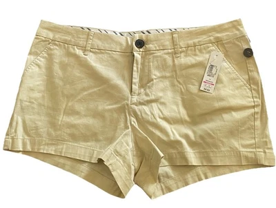 NO BOUNDARIES 女式米色卡其色短裤,尺寸 15,全新带标签 — 第 1/4 张图片