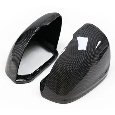 Cubierta de espejo retrovisor de coche de fibra de carbono real para Volvo XC60 XC90 V90 2017-2023  Foto 1 de 4