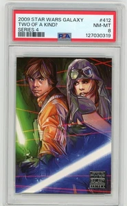 2009 Topps Star Wars Galaxy 4 "TWO OF A KIND?" #412 PSA 8 NM-MT - Picture 1 of 2