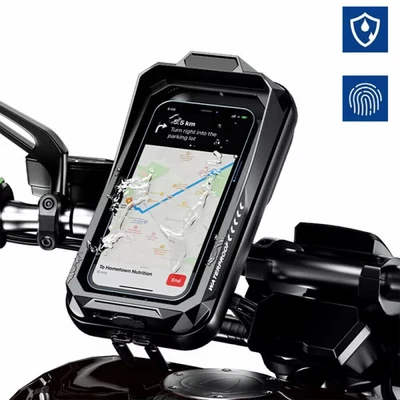 180° Wasserdicht Motorrad Fahrrad Halterung Smartphone Handy Halter 6,8 Zoll - Bild 1 von 4