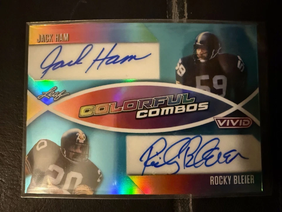 2025 Leaf Vivid JACK HAM ROCKY BLEIER Combos Dual Auto Autograph #'d 3/10 - Image 1 of 1