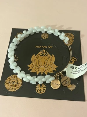 Pulseira Alex and Ani BOULDER WHITE ~ Ouro Rosa - Nova com etiquetas e cartão - Imagem 1 de 2