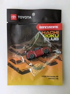 Leen Customs 8/6 Day Toyota AE86 Mystery Hachi Roku Club red GR86 Pin **lesen** - Bild 1 von 1