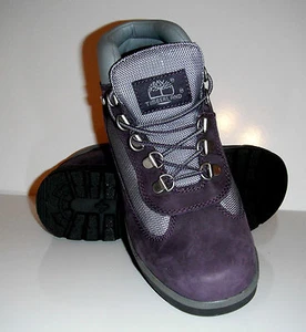 Neu Timberland Damen/Mädchen Leder und Stoff Field (GS) grau/lila Stiefel Größe 4,5M - Bild 1 von 1