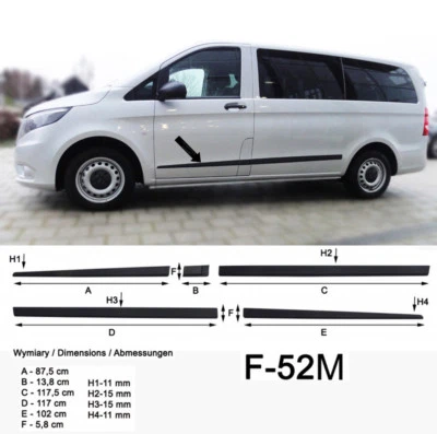 Seitenschutzleisten schwarz für Mercedes Benz V-Klasse Vito W447 ab Bj. 03.2014- - Bild 1 von 4