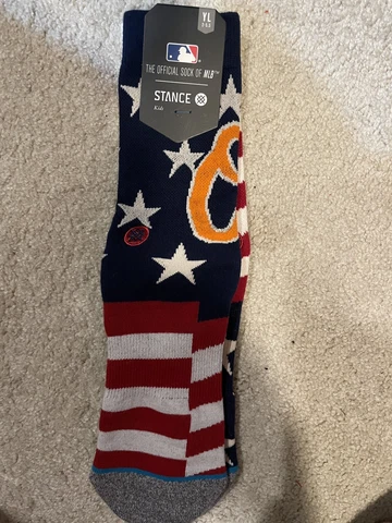 Stance MLB Youth Baltimore Orioles Patriotic Socks Cover