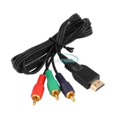 1080P HDMI Male to 3 RCA S-video AV Audio Cable Cord Adapter for TV HDTV DVD US - Image 1 of 4