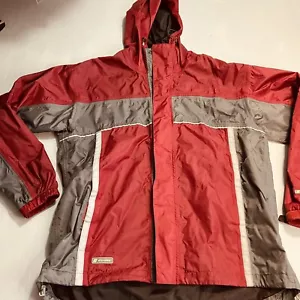 Stearns Dry Wear mens Medium Windbreaker Jacket Gray red Waterproof Full Zip - Picture 1 of 17