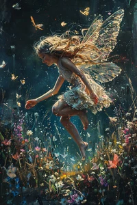 Stunning Fairy Canvas Picture Print Wall Art - Picture 1 of 10