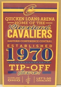 CLEVELAND CAVALIERS EST. 1970 LET'S GO CAVALIERS WOOD SIGN 11"X17'' WINCRAFT - Picture 1 of 1