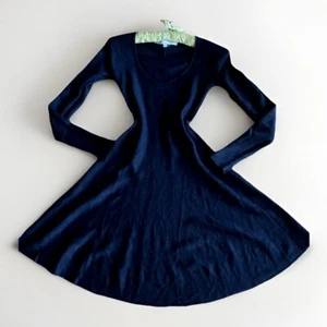 Rachel Roy Kleid Y2K Vintage Strick Viskose Volant Gr. XS Whimsigoth Coquette - Bild 1 von 18