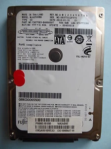 Fujitsu MJA2500BH G2 | N.o de parte: ca07083 | 2010-01-31 | 500 gb - Imagen 1 de 1