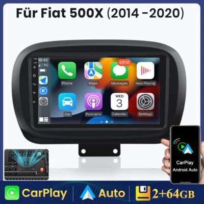 Android 13 CARPLAY Autoradio DAB GPS Navi DSP Für Fiat 500x 2014-2020  Bluetooth - Bild 1 von 4
