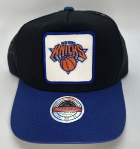 Mitchell & Ness New York Knicks Truck It Black/Royal Trucker Hat SnapBack - Picture 1 of 8