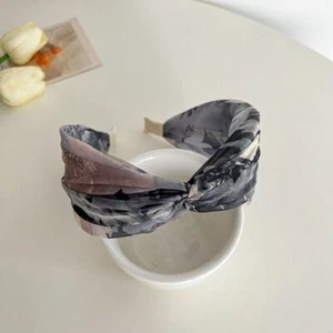 Hair Accessories Crossed Headband Tie-Dye Printing Fashion Hairband Wide-Edged - Picture 1 of 29