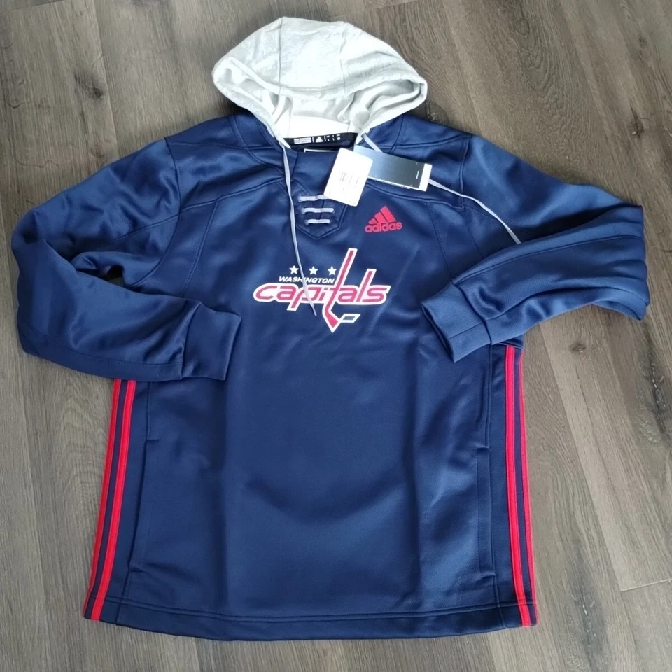 Adidas NHL Washington Capitals Lace Hoodie Hoody Sweatshirt HP1713 XL