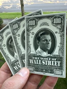 Wolf Of Wall Street Sticker Pack 3.5” X 2.5” Vinyl MONDO Art 80’s Wolfie - Picture 1 of 4