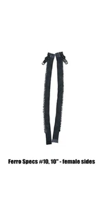 KKF Ferro Concepts ADAPT Zip On Panel Zippers, Sliders Side (#10, 10") - Picture 1 of 7