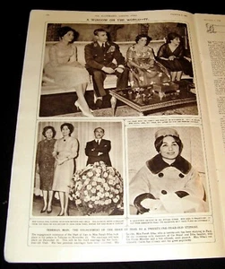 SHAH REZA PAHLAVI 1959 OF IRAN & 21-YEAR-OLD FARAH DIBA ENGAGEMENT PICTORIAL - Bild 1 von 1