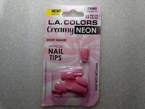 LA Colors 24 Nails Shiny Light Pink GLUE-On Short Length - Picture 1 of 3