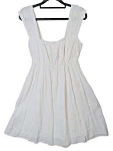 Old Navy Women size S Cutout Back Bow Mini Babydoll Swing Dress Flowy Cotton - Picture 1 of 12