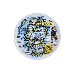 6 X Ceramic dessous de Verre Écosse Carte, Fait à la Main Cadeau Souvenir - Picture 1 of 1