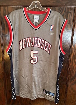 Camiseta deportiva vintage Reebok NBA New Jersey Nets Jason Kidd Swingman talla grande Foto 1 de 4