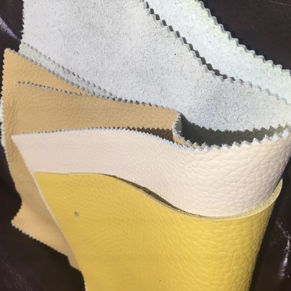 LOTE 4 Hojas Cuero MARRÓN 4 Hojas CUERO VACA EUROPEA Piel 1.2MM-2,0MM GRUESO GRANO PIGMENTADO Foto 1 de 1