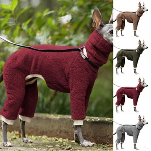 Pet Dog Winter Jumper Sweater Greyhound Whippet Lurcher Collar Neck Coat S-2XL - Picture 1 of 18
