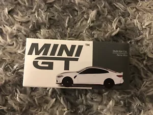 MINI GT BMW M4 CSL 1/64 DIECAST MODEL CAR ALPINE WHITE MGT00683 - Picture 1 of 7