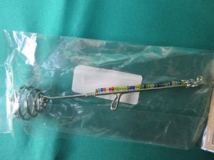 Honey Spoon - "Fancy Wire" with coloured bead decoration on handle - Picture 1 of 4