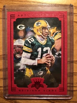 2015 Gridiron Kings Framed Red #63A Aaron Rodgers PACKERS CARD - Image 1 of 2
