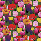 Flower Market Tulips Multi 81090/107 Cotton Quilting Fabric 1/2 YARD
