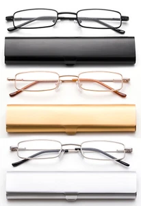 Gafas de lectura delgadas diseño compacto con estuche de viaje de aluminio - Imagen 1 de 18