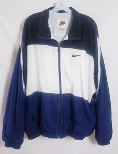Nike Herren XL Court Track Full Zip Blau Colorblock Vintage 90er EUC - Bild 1 von 12