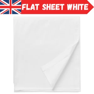 Sábana Santa Plana IKEA DVALA Blanca 100% Algodón 150x260 240x260cm Suave Calidad Hotelera - Imagen 1 de 4
