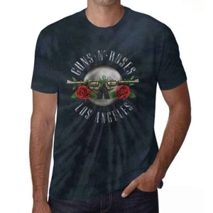 Guns N Roses 'Los Angeles' Black Dye Wash T shirt - NEW - Picture 1 of 1