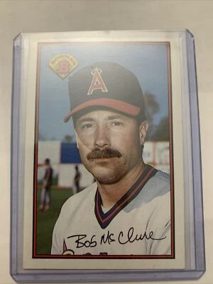 BOB McCLURE - 1989 BOWMAN CARD #43 CALIFORNIA ANGELS 🔥⚾️🇺🇸 - Image 1 of 2