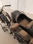 Collectible Metal Crafted Motorcycle With Sidecar.     11"l X 7"w X 5"h 