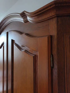 Dielenschrank ~ Eiche massiv ~ 144 x 48 x 183 ~ Bogentüren ~ Garderobenschrank - Bild 1 von 13