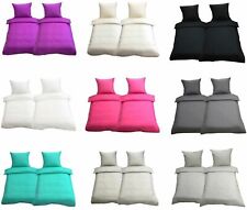 Bettwäsche 135x200 Bettwaren Kissen Bezug Einfarbig 2-tlg 4-tlg Mikrofaser Uni