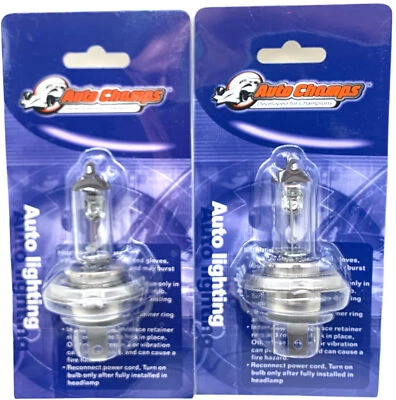 2 Auto Champ H4 Universal 12V 60/55W Halogen Light Bulb_ H-4 Headlight Bulb Foto 1 de 2