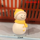 Winter Couple Diy Mini Miniature Figurine Snowman Micro Landscape Garden Deco  Q