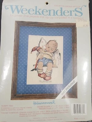 Kit de punto de cruz contado Weekenders M J Hummel Sleepy Time 02762 completo NUEVO Foto 1 de 3