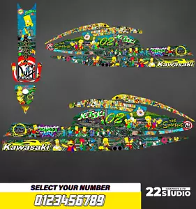 Jet Ski Graphics Kit Decals Wrap For Kawasaki 750 SX 1992-1998 stickers - Picture 1 of 1