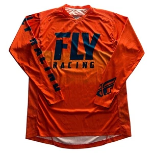 Fly Racing Lite Motocross Motorcycle Jersey Men's S Orange Blue Long Sleeve Mesh - Picture 1 of 18