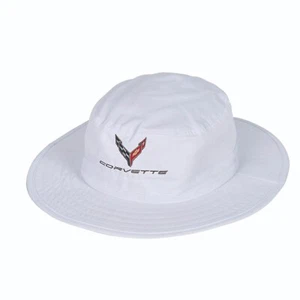 Chevrolet Corvette C8 White Bucket Hat - Ships in a Box - Picture 1 of 3