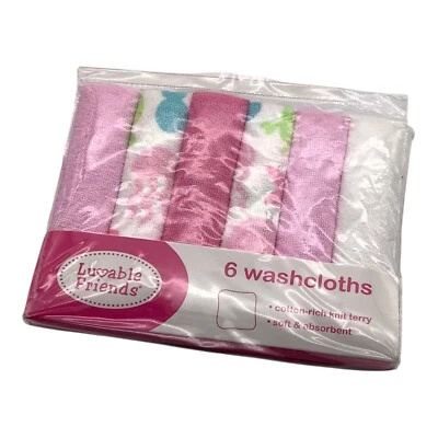 Luvable Friends Niñas Bebé Paños Rosa Océano Criaturas Algodón Suave Tejido Rico Foto 1 de 4