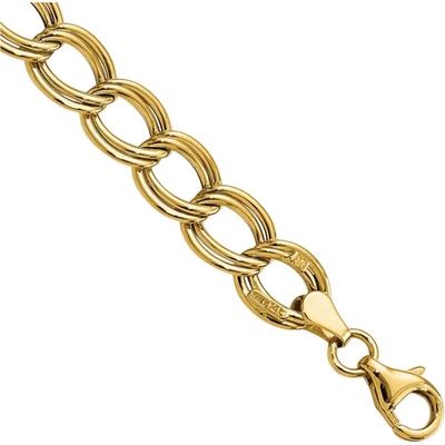 14K Solid Yellow Gold Link Chain Bracelet - Image 1 of 4